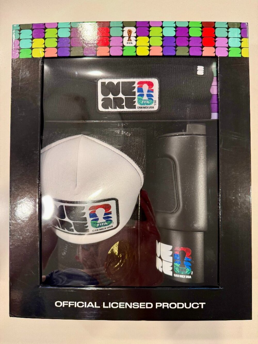 FIFA World Cup North America 3-Piece Gift Set: Trucker Hat, Beanie, Tumbler BNIB